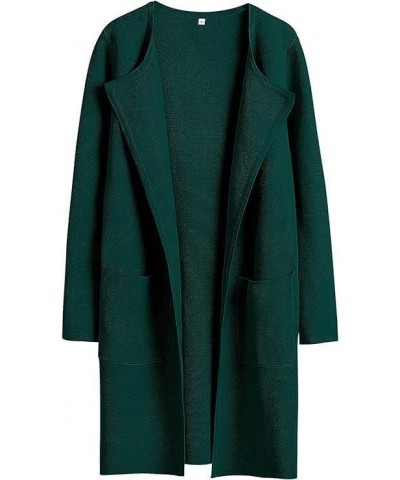 Women's Long Wool Cardigan Sweaters Oversized Fall Dressy Coatigan Knit Winter Coats Light Casual Jackets Green $15.96 Sweaters