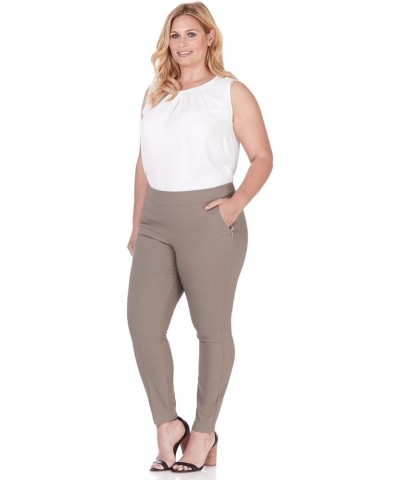 Curvy Woman Ease into Comfort Skinny Plus Size Pant w/Tummy Control Oatmeal $25.85 Pants