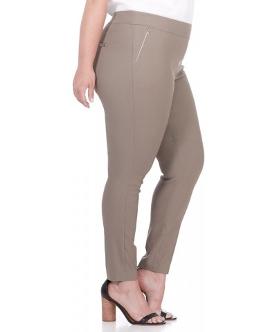 Curvy Woman Ease into Comfort Skinny Plus Size Pant w/Tummy Control Oatmeal $25.85 Pants