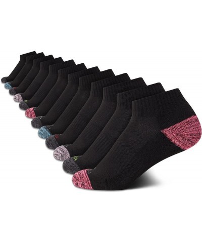 Women's Quarter Cut Moisture Control Athletic Socks with Cushioned Comfort (12 Pack) Black Assorted $10.00 Activewear