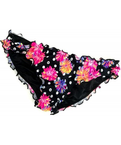 Women's Ruffle Wavy Bikini Bottom Low Rise Hipster Allure Swimsuit Floral 07 $10.79 Swimsuits