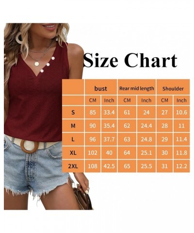 Womens V Neck Short Sleeve Embroidery Shirts Casual Loose Tops Dressy Blouses Wine Red $12.99 Blouses