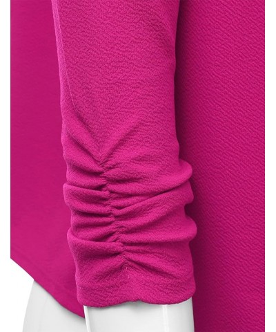 Women's 3/4 Sleeve Blazer Open Front Office Work Cardigan Jacket (S-3XL) Eja001_fuchsia $10.56 Blazers