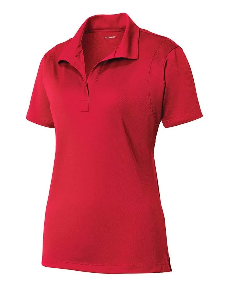 Dri-Equip Ladies Micropique Moisture Wicking Polo Sizes XS-4XL True Red $21.82 Shirts