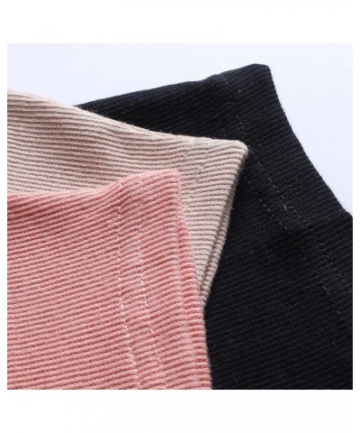 Women's Cotton Pack of Basic 3 Pieces Scoop Neck Sleeveless Ribbed Knit Casual Cropped Tank top Crop Tops for Women Black_ski...