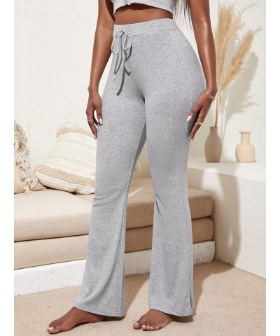 Women's High Waist Stretchy Bell Bottom Wide Leg Office Pants Grey $16.81 Pants