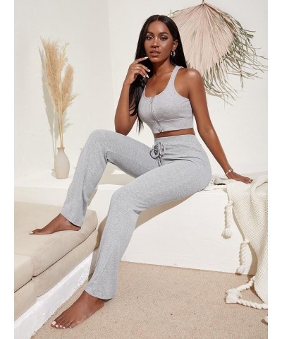 Women's High Waist Stretchy Bell Bottom Wide Leg Office Pants Grey $16.81 Pants