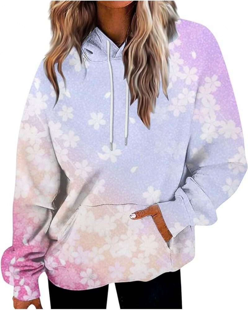 Women's Tie Dye Hoodies Gradient Long Sleeve Drawstring Sweatshirts Casual Stylish Baggy Pullover Tops Soft Oversized Sweater...