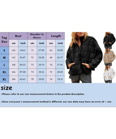 Women's Lightweight Oversized Long Sleeve Zip Water Resistant Packable Puffer Jacket Warm Short Winter Coat Orange $16.81 Jac...