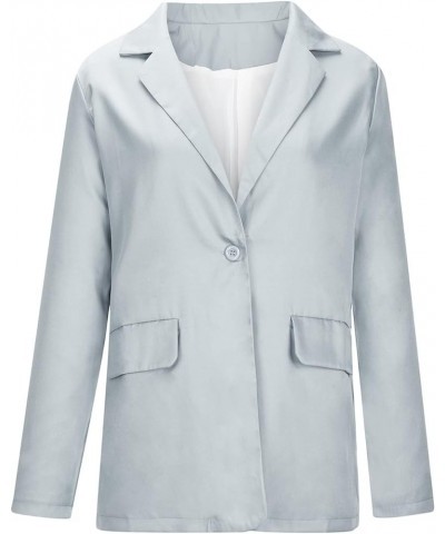 Blazer Jackets for Women Casual Lapel Lightweight Blazer Open Front Long Sleeve Jacket Suits Work Office Daily Jackets ♥ Gray...