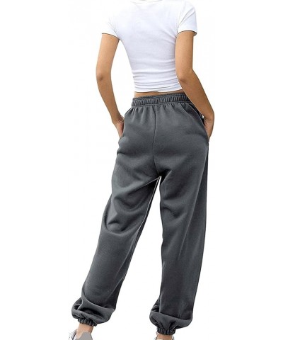 Baggy Sweatpants for Women Valentine Day Print Joggers with Pockets Lounge Pajams Trousers Pants for Yoga Workout Q7-dark Gra...