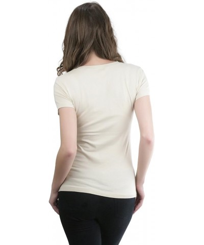 Women’s Basic Short Sleeve V-Neck Tee Classic - Taupe $8.93 T-Shirts