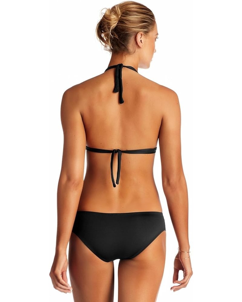 Emelia Triple Strap Bottom | Full Coverage Bikini Bottom Black $18.23 Swimsuits