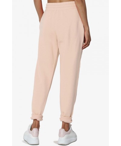 Active Lounge Comfy Cotton Blend Drawstring Waist Jogger Sweat Pants Dusty Blush $14.10 Activewear