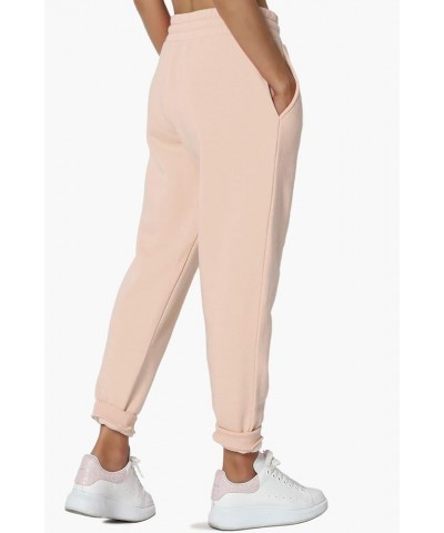 Active Lounge Comfy Cotton Blend Drawstring Waist Jogger Sweat Pants Dusty Blush $14.10 Activewear