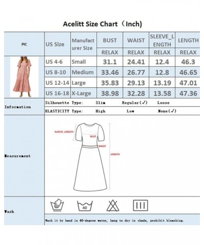 Women's Casual Backless Short Sleeve Square Neck Tiered Ruffle Cut Out Dresses, S-XL F-beige $24.43 Dresses