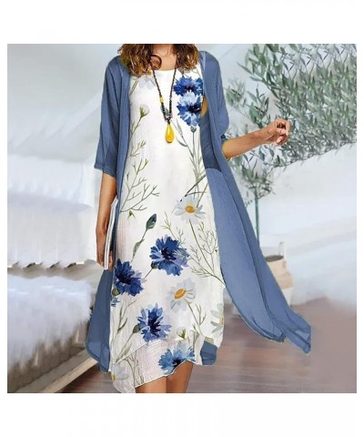 Maxi Dress for Women,Summer Casual Two Piece Set Wedding Guest Plus Size Elegant Floral Boho Beach Sundress White Mix $15.12 ...