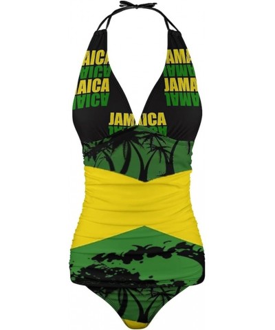 Bikini Sets Jamaica Flag Women's Swimwear Cute Bathing Suit Ruched High Cut Swimsuit Summer M Large Style-2 $15.60 Swimsuits