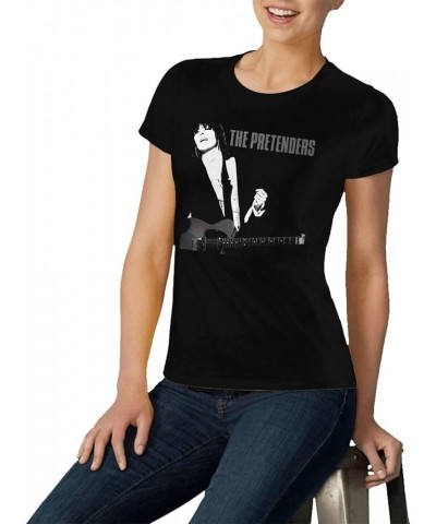 The Music and Pretenders Women's T-Shirt Printed Casual Crewneck Short Sleeve Tops Summer Tee Black Black $7.39 T-Shirts