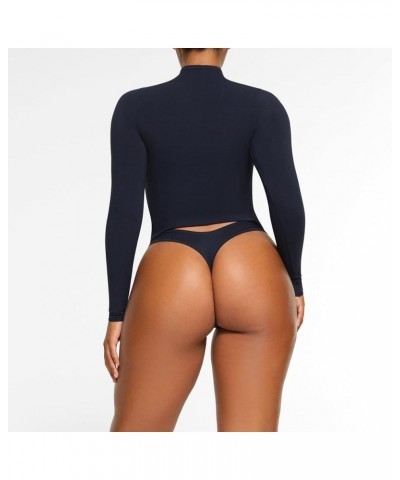 Women Long Sleeve Tight Crop Tops Solid Color Crew Neck Slim Fit Tee Shirt Basic Fitted Cropped Top Shirt G-navy Blue $6.62 T...