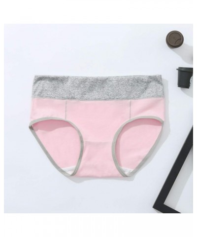 Women'S Pajamas Sets Cotton Panties Solid Underwear Knickers Patchwork Bikini Briefs Color Underpants Women Sexy Pink $5.59 L...