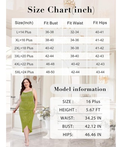 Plus Size Sequin Dresses for Women Sexy Sleeveless Spaghetti Strap Formal Dresses Womens Wedding Guest Dresses Lemon Green St...