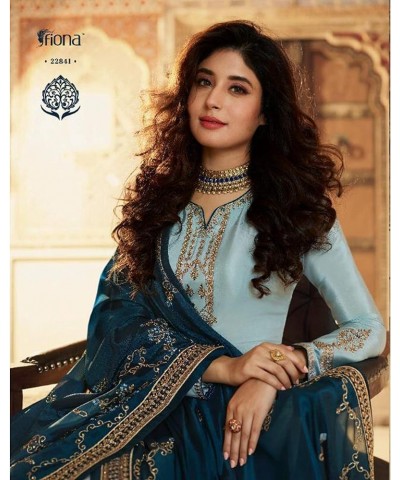 Party Wear Designer Heavy Embroidery Work Stitched Salwar Kameez Sharara Palazzo Suits Choice 3 $41.80 Suits