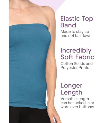 Women's & Plus Mid and Long Length Tube Top | X Small - 5X Regular Black Chetah $11.60 Tanks