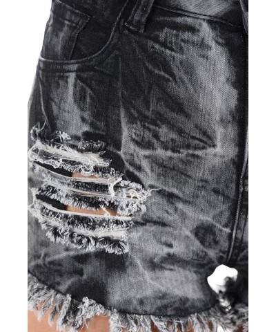 American Bazi Women's Cute Cutoff Denim Jean Short Shorts Tie-dye Black $14.08 Shorts