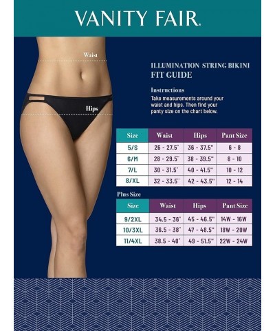 Women's Illumination® Body Shine String Bikini Panty 18108 3 Pack - Navy/Beige/Pink $6.81 Lingerie