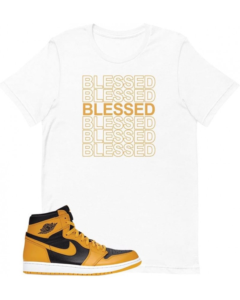 Shirt for Jordan 1 Pollen University Gold Black White Blessed $11.88 T-Shirts