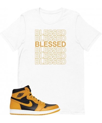 Shirt for Jordan 1 Pollen University Gold Black White Blessed $11.88 T-Shirts