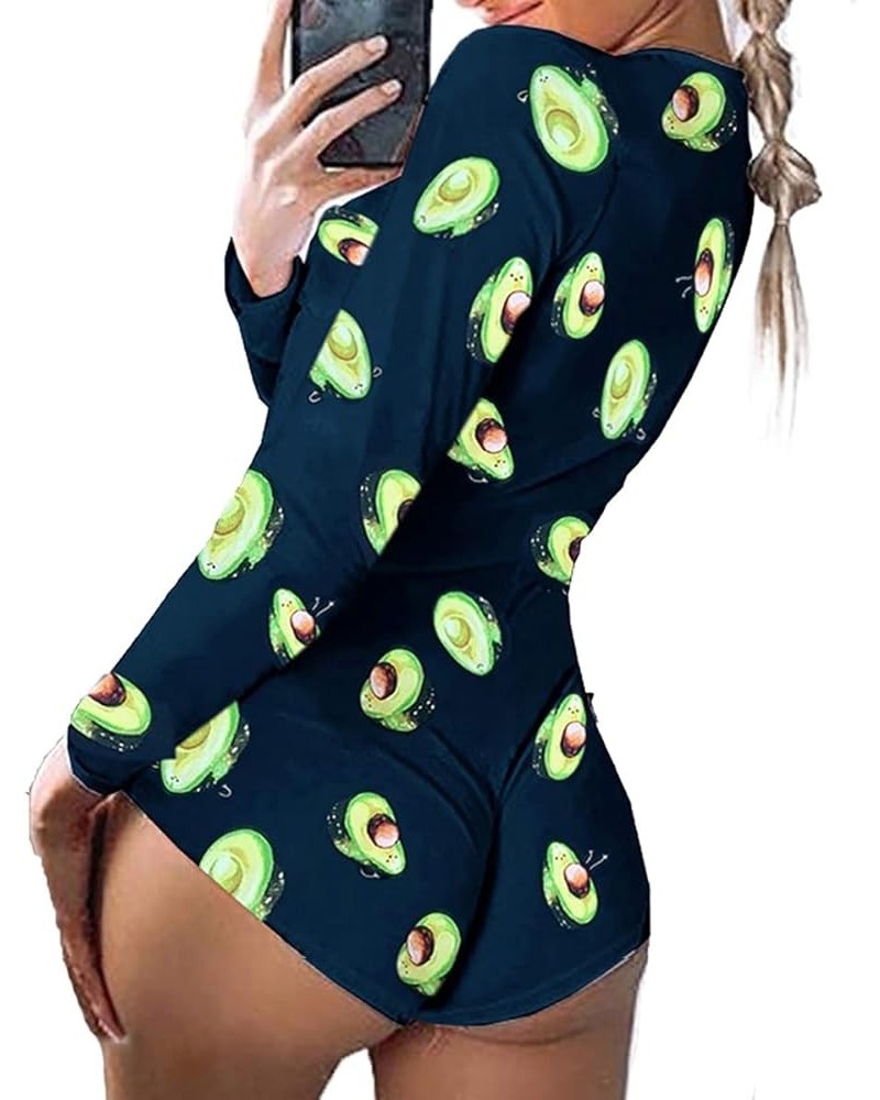 Women's Sexy Long Sleeve Short Jumpsuit Button Down V Neck One Piece Bodysuit Club Tank Romper Overall Pajama C Avocado $6.33...