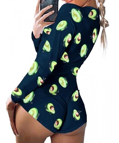 Women's Sexy Long Sleeve Short Jumpsuit Button Down V Neck One Piece Bodysuit Club Tank Romper Overall Pajama C Avocado $6.33...