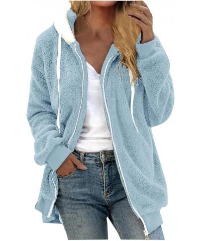 Women's Winter Fleece Shacket Cardigans Warm Comfy Drawstring Zip Up Hooded Sweatshirts Lightweight Sherpa Coats Best Sellers...