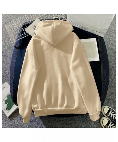 Cute Hoodies for Girls 10-12 Years Old Women Sweater Casual Pocket Drawstring Long-Sleeved Hoodie Cat Print Z103-khaki $8.67 ...