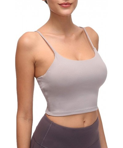 Women Padded Sports Bra Fitness Workout Running Shirts Yoga Tank Top Light Grey $12.99 Lingerie