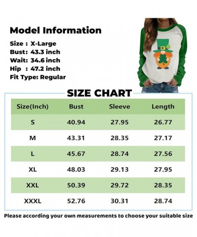 St Patrick'S Day Sweatshirt Shamrock Shirt for Women Crew Neck Long Sleeve Shirt Casual Clover Loose Sweatshirt 02-white $12....