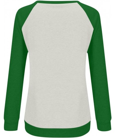 St Patrick'S Day Sweatshirt Shamrock Shirt for Women Crew Neck Long Sleeve Shirt Casual Clover Loose Sweatshirt 02-white $12....