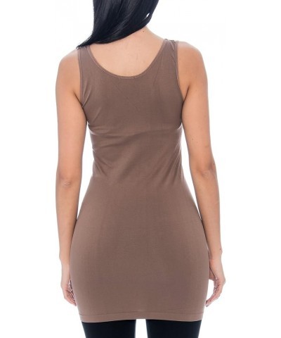 Long Tank Tops for Women Taupe $11.76 Tanks