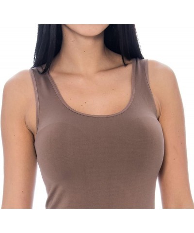 Long Tank Tops for Women Taupe $11.76 Tanks