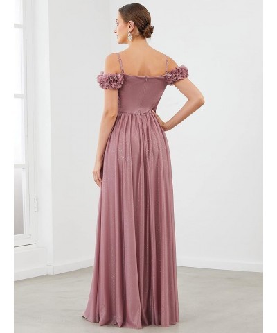 Women's A-Line Off Shoulder Spaghetti Strap Tulle Formal Evening Gowns 50183 Orchid $12.09 Dresses