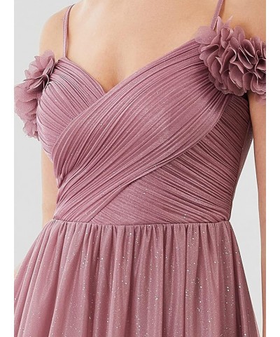 Women's A-Line Off Shoulder Spaghetti Strap Tulle Formal Evening Gowns 50183 Orchid $12.09 Dresses