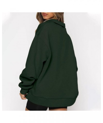 Womens Fall Fashion 2023 Oversized Quarter Zip Pullover Tops Loose Casual Long Sleeve Sweatshirt Plain Y2K Clothes 02green $8...