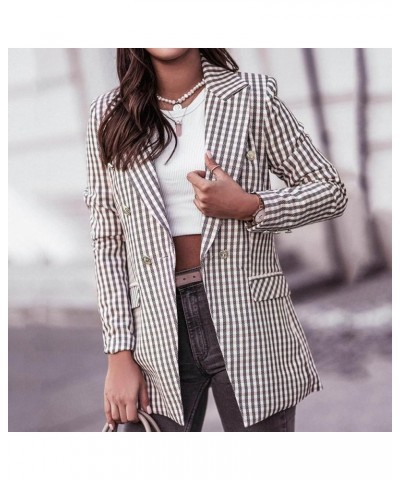 Womens Casual Blazers Puff Sleeve Open Front Office Long Sleeve Fall Bussiness Blazer Jackets Work Suit with Pockets Pink-b $...