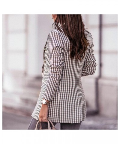 Womens Casual Blazers Puff Sleeve Open Front Office Long Sleeve Fall Bussiness Blazer Jackets Work Suit with Pockets Pink-b $...