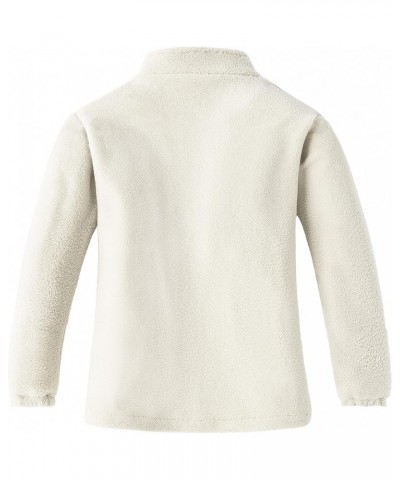 Plus Size Women's Winter Warm and Lightweight Thicken Fleece Jacket Beige $26.39 Coats