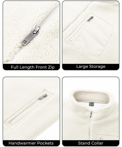 Plus Size Women's Winter Warm and Lightweight Thicken Fleece Jacket Beige $26.39 Coats