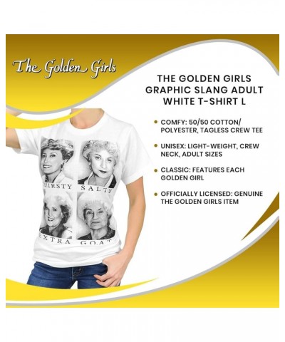 The Golden Girls Graphic Slang Adult White T-Shirt White $10.08 Others