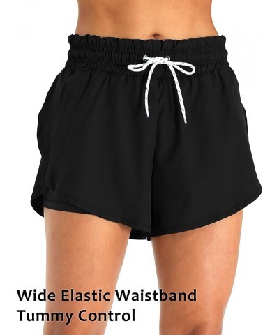 Women's Quick Dry Swim Shorts High Waist Summer Board Shorts Floral Beach Shorts Swim Trunks No Liner Hw01 Black $10.32 Swims...